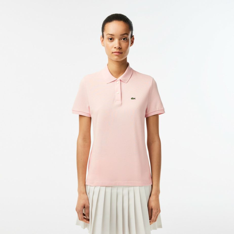 LACOSTE Polos | Polo Regular Fit Lacoste En Petit Pique De Coton Souple Rose Pale.Ady